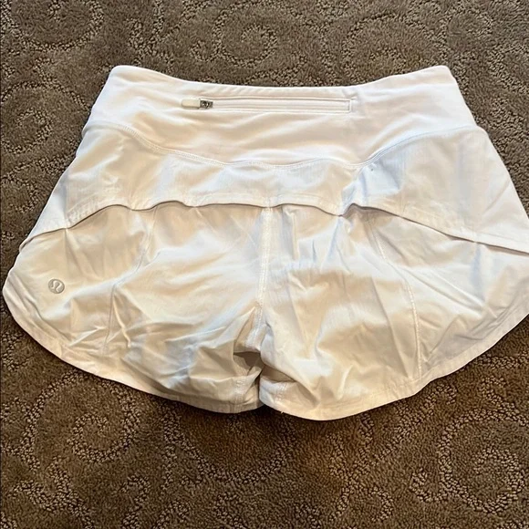 Lululemon Athletica White Athletic Shorts Lightweight Performance - Picture 3 of 4